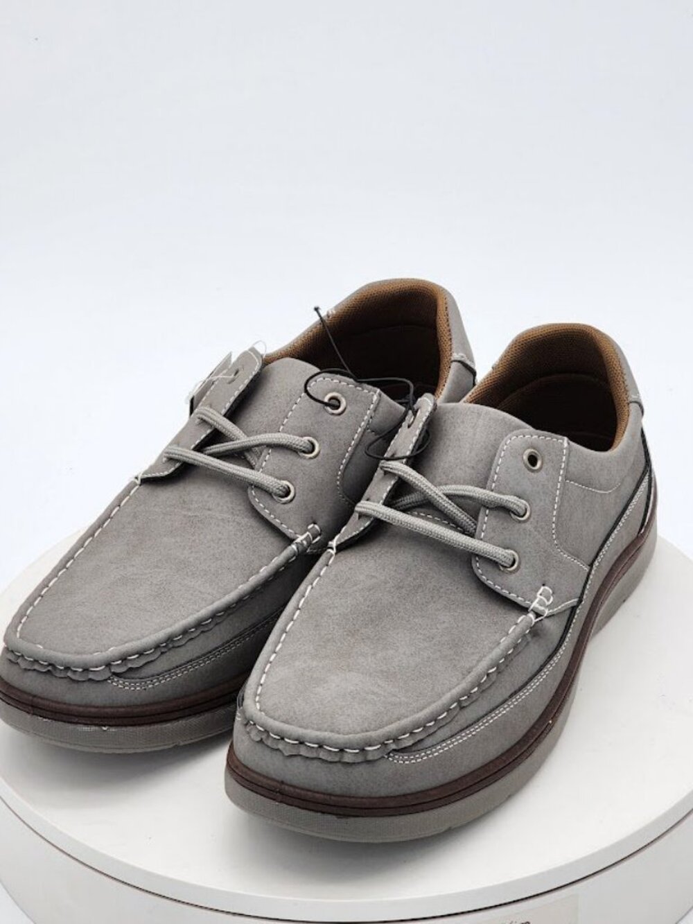 Aston Marc Newport Men’s Gray Moc Toe Casual Comfort Shoes Size 10 M New - Picture 8 of 13